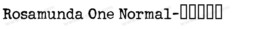Rosamunda One Normal字体转换